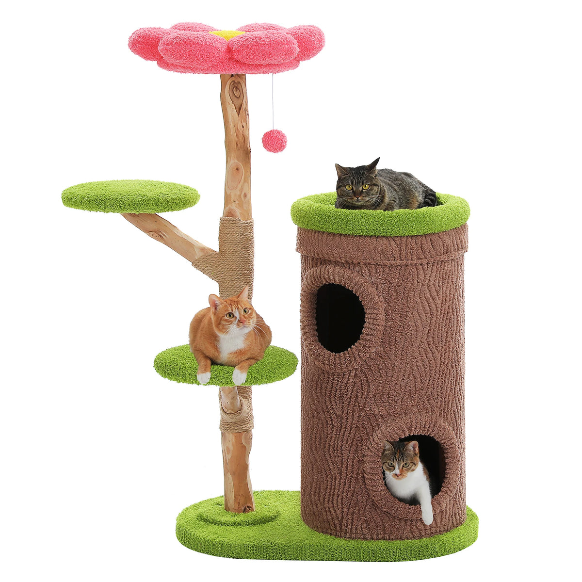P Luxury Indoor Cat Tree Tower With Four Spacious Condos