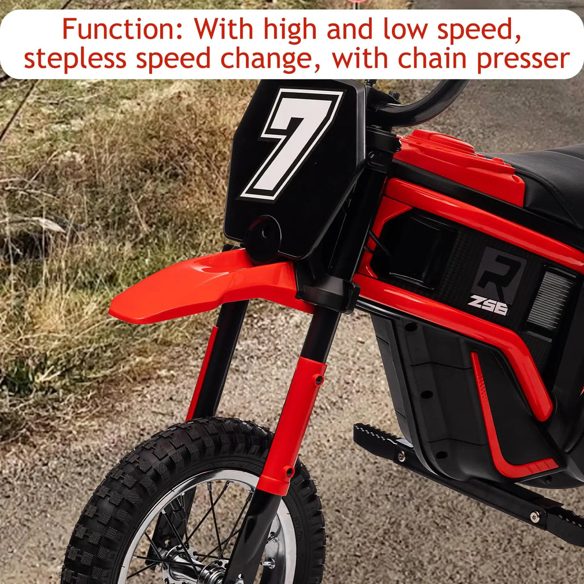 HiMiss Kids Electric Dirt Bike Outdoor Adventure Ride