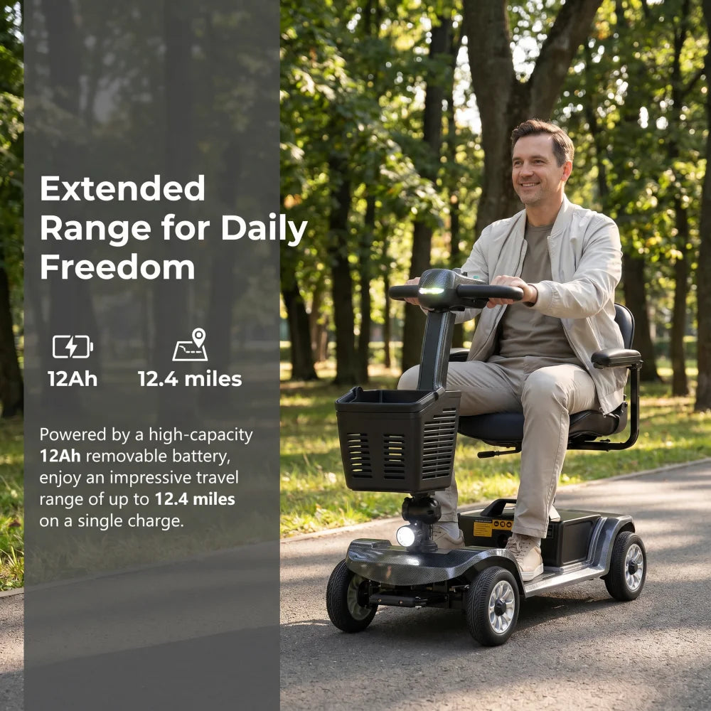 Unificare Foldable Electric Mobility Scooter With Detachable Battery