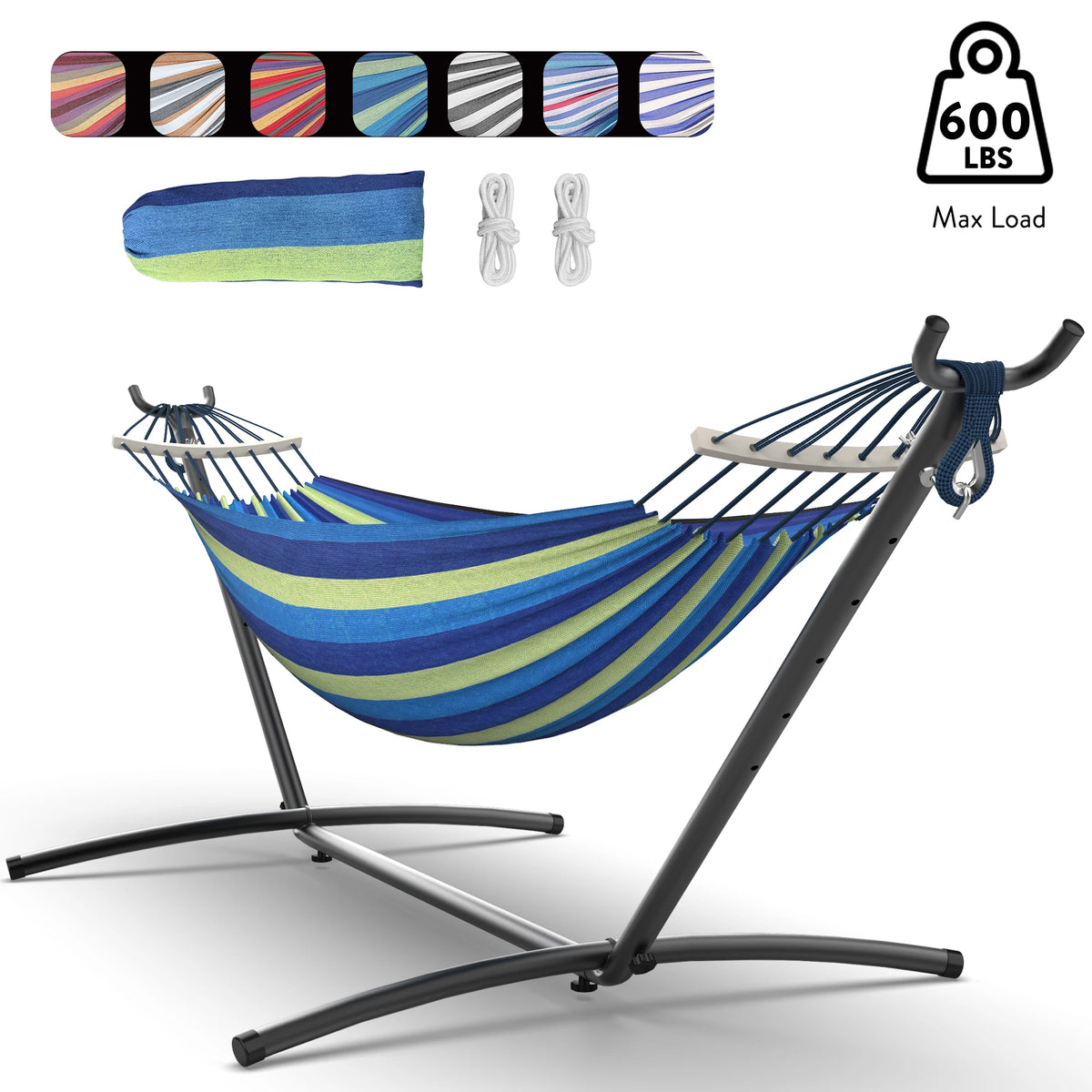 Gyroor Outdoor Adjustable Stand Nylon Hammock With Carry Bag