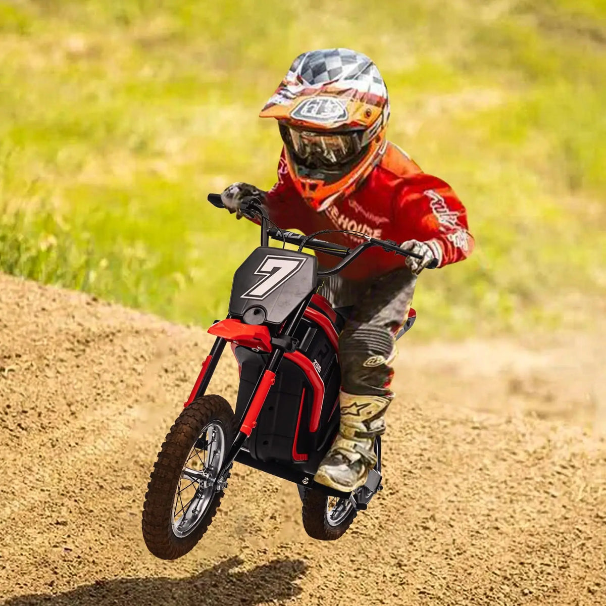 HiMiss Kids Electric Dirt Bike Outdoor Adventure Ride