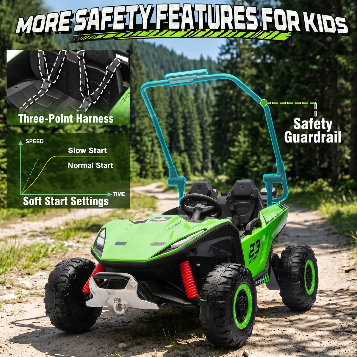 Joyracer 4WD Electric Ride On UTV With Remote Control Bluetooth