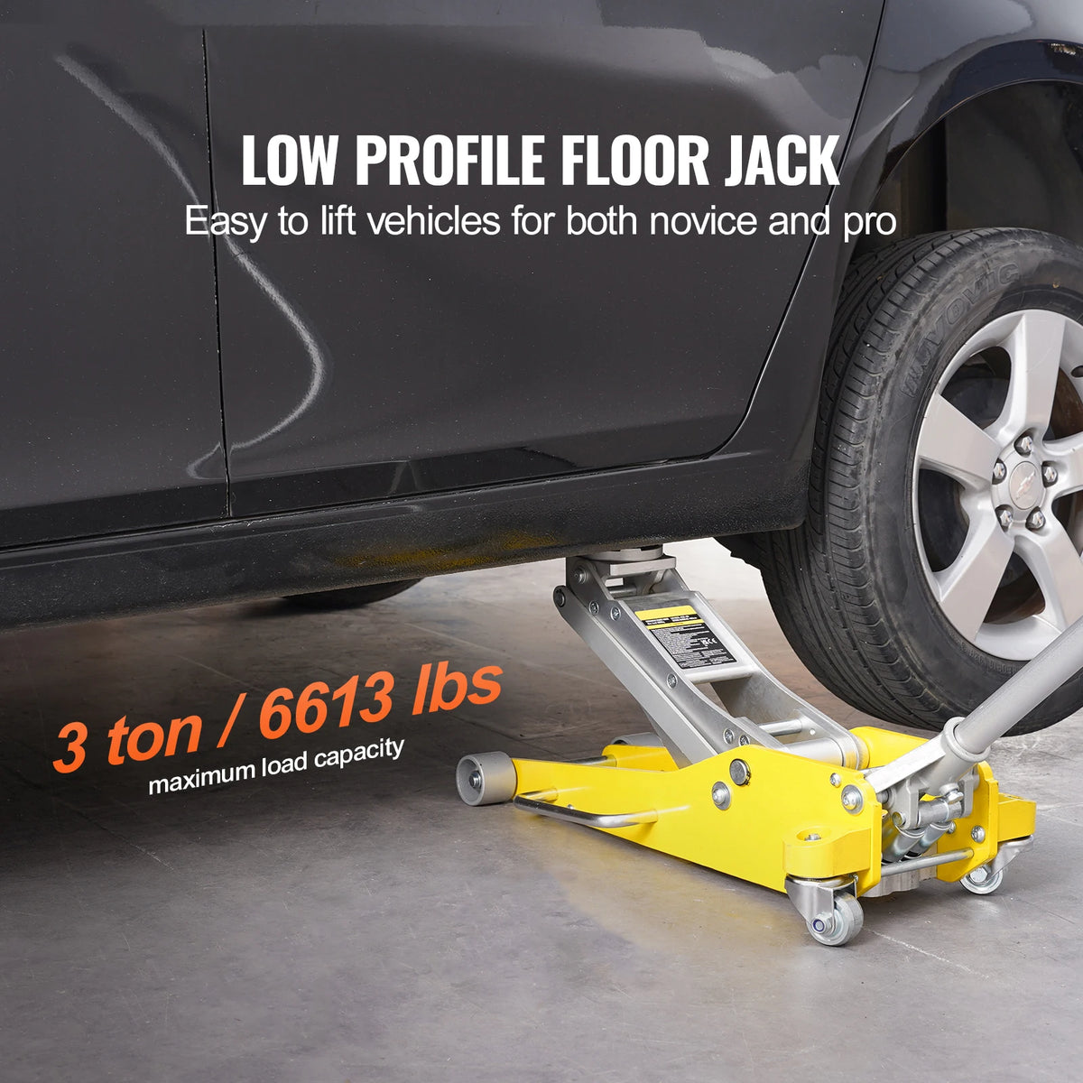 SucceBuy Aluminum Hydraulic Floor Jack With Dual Piston Quick Lift