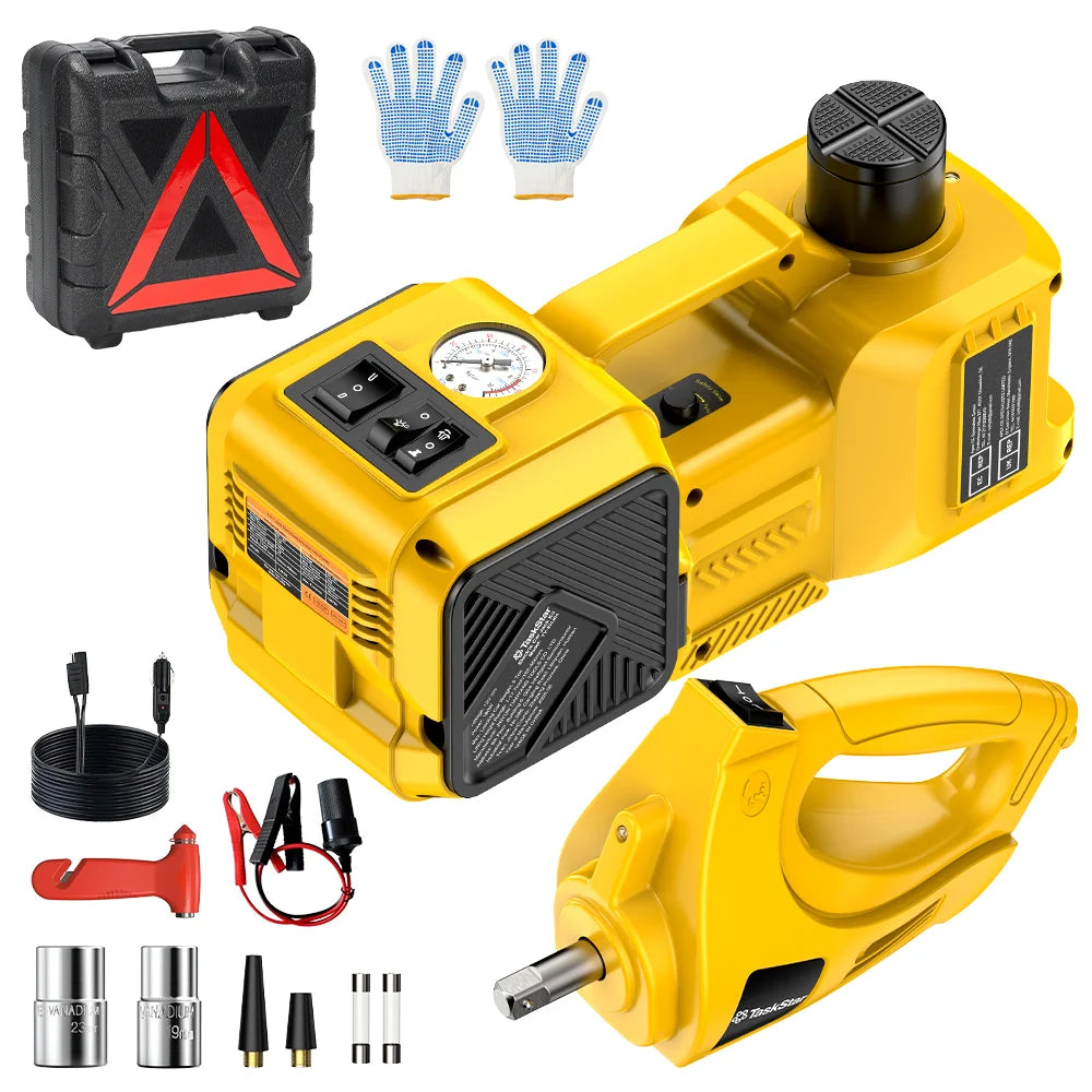Taskstar Electric Hydraulic Car Jack With Built In Inflator