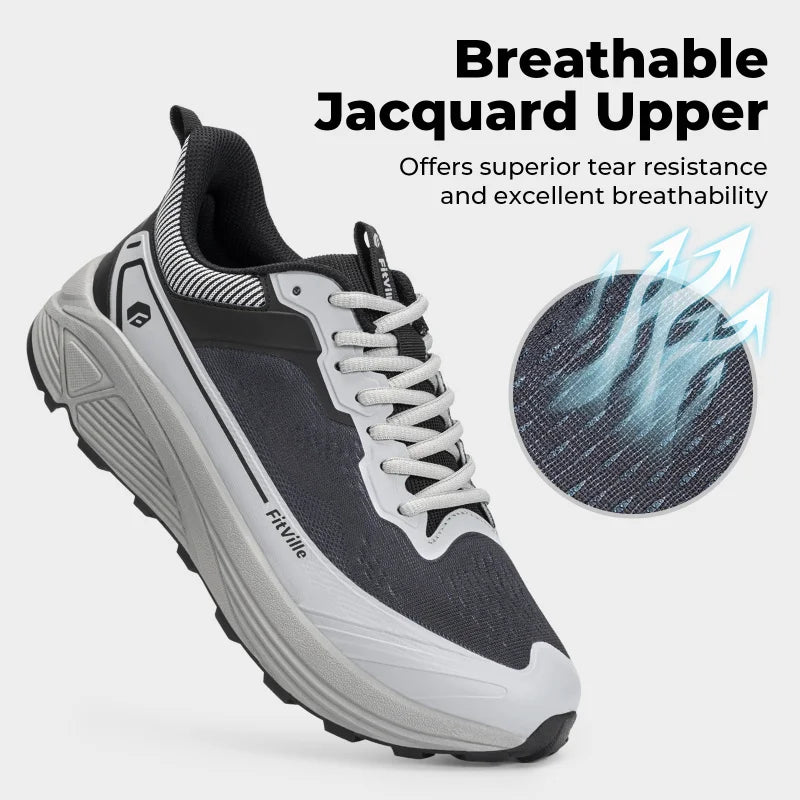 Fittington Men's Wide Comfort Walking Shoes With Arch Support