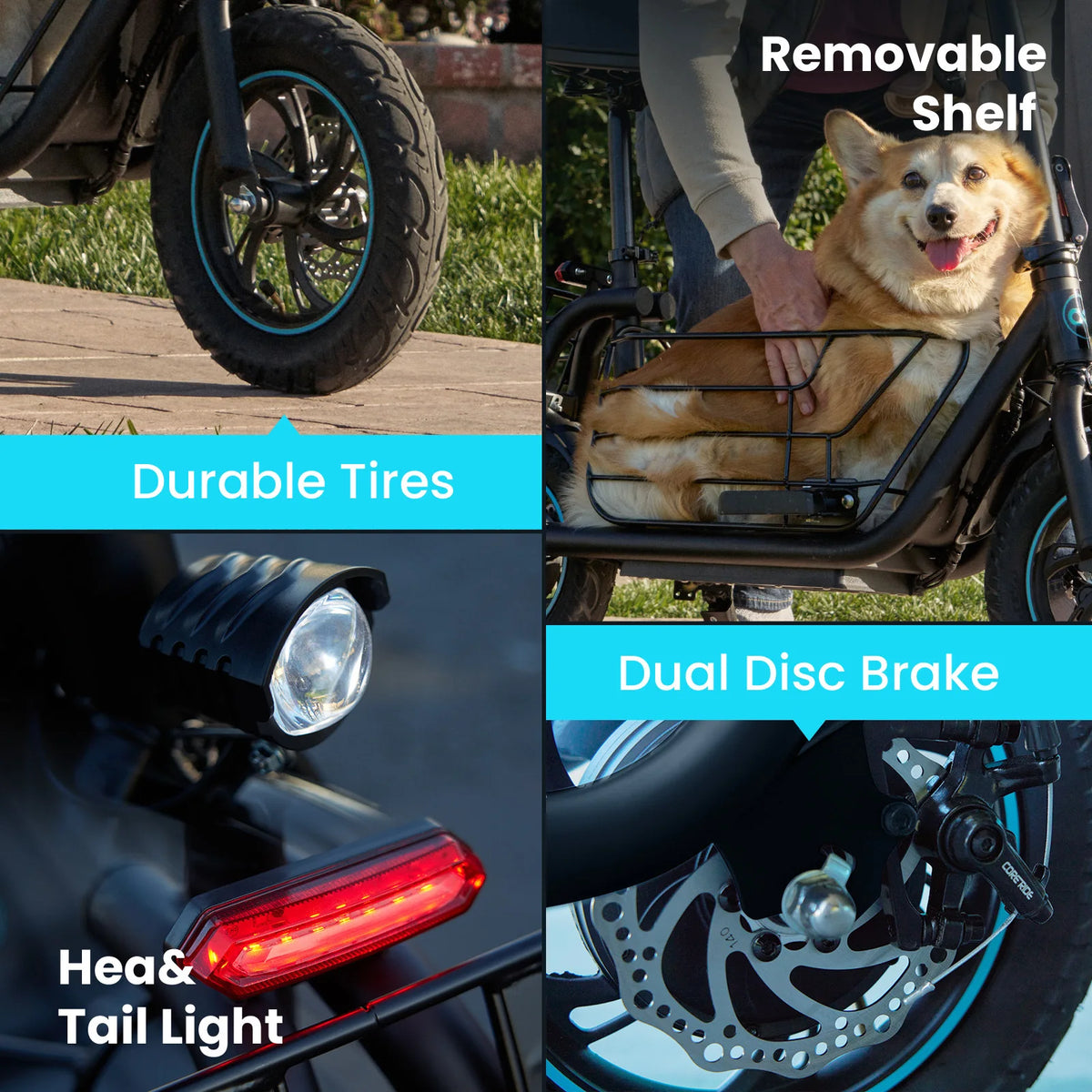 Gyroor Foldable Electric Scooter Featuring Pet Basket At Three Speed Levels