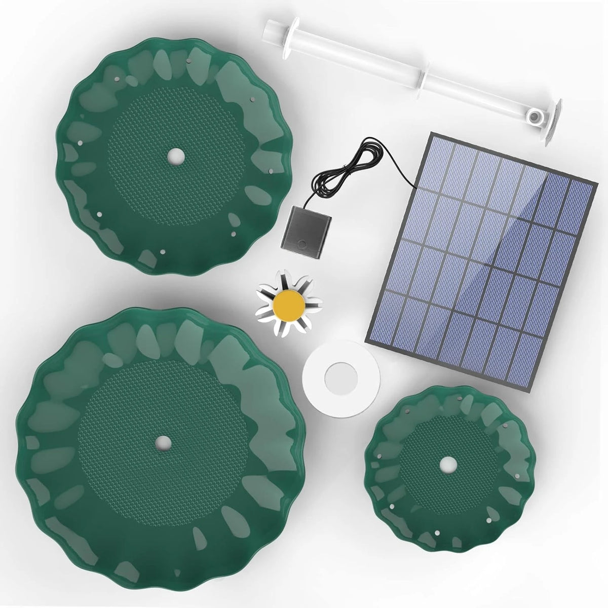 Solar Powered Bird Bath Water Fountain For Garden And Pond Decor