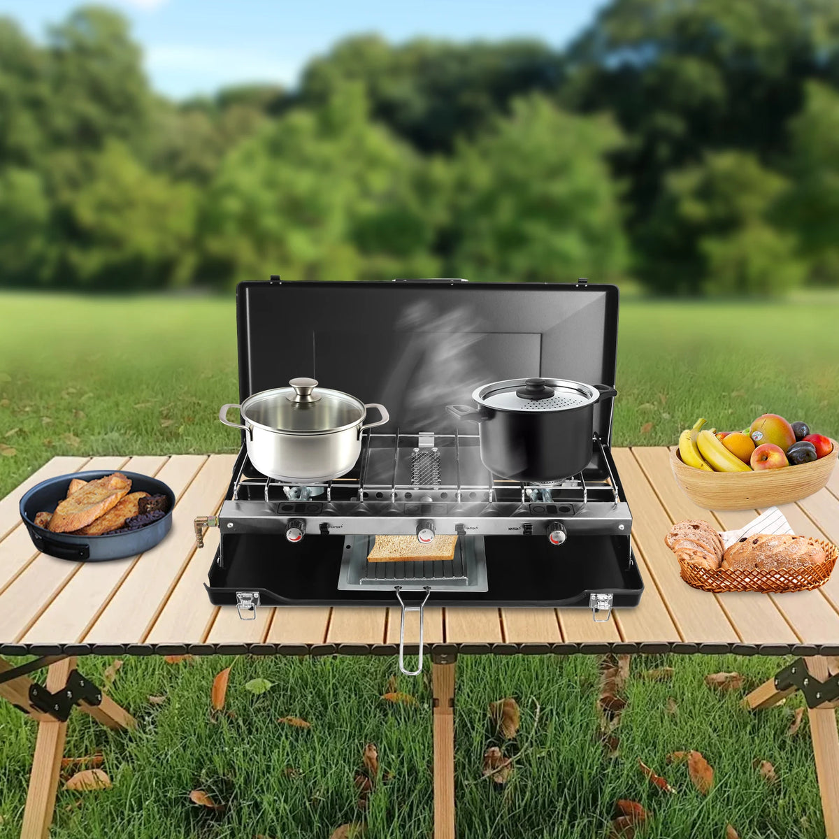 Portable 4.5kw Gas Camping Stove For Outdoor Cooking Adventures