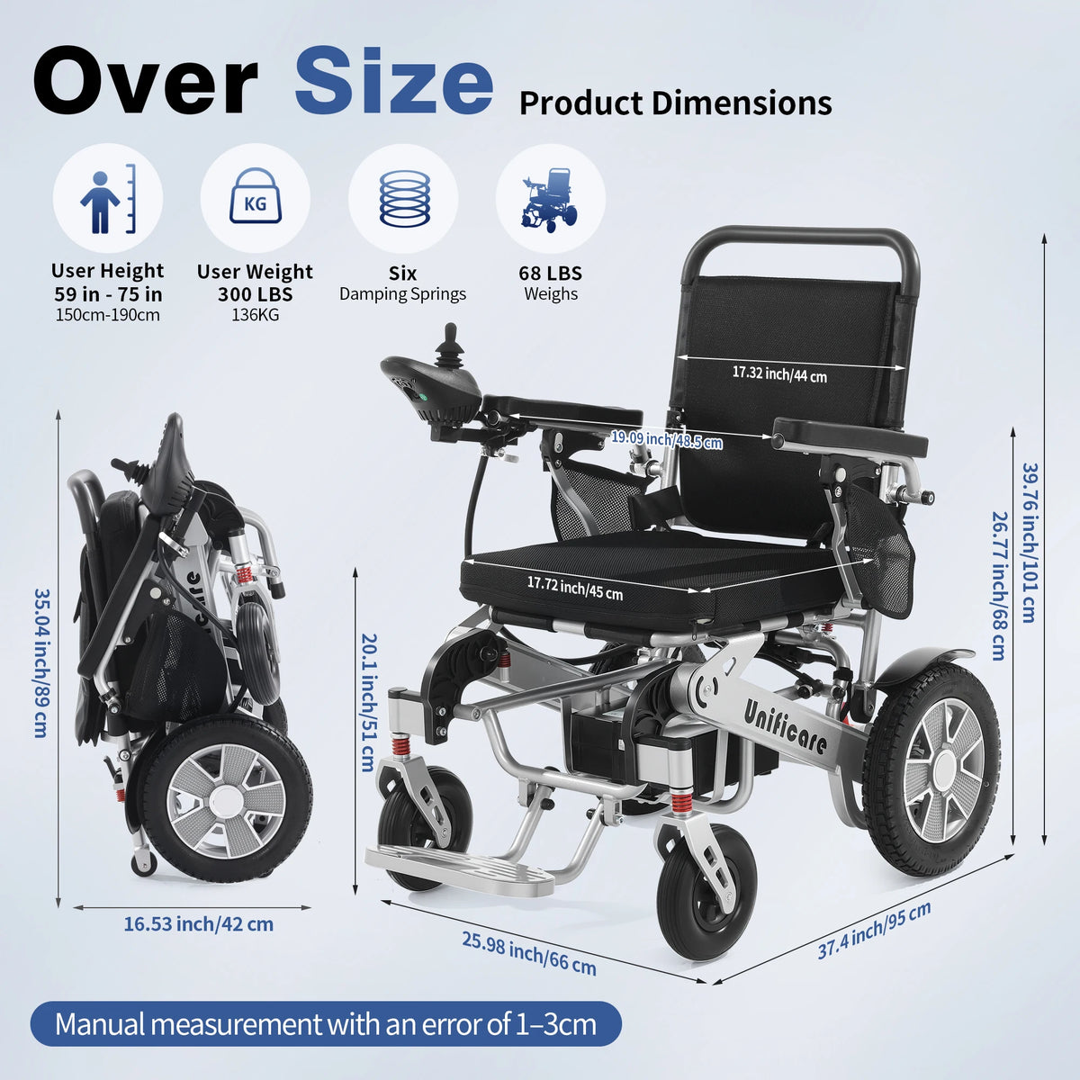 Unificare 4 Wheel Electric Mobility Scooter For Seniors And Adults