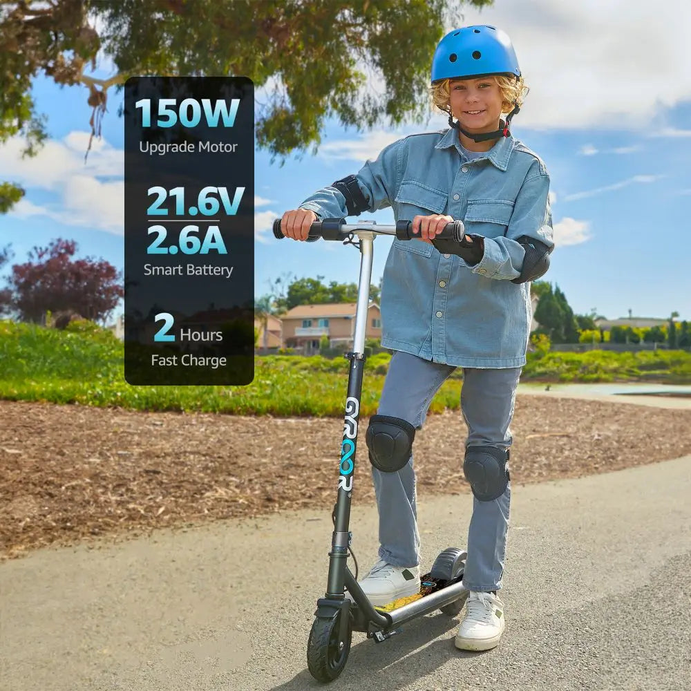 Gyroor H30Max Kids Electric Scooter With Led Display Dual Brake
