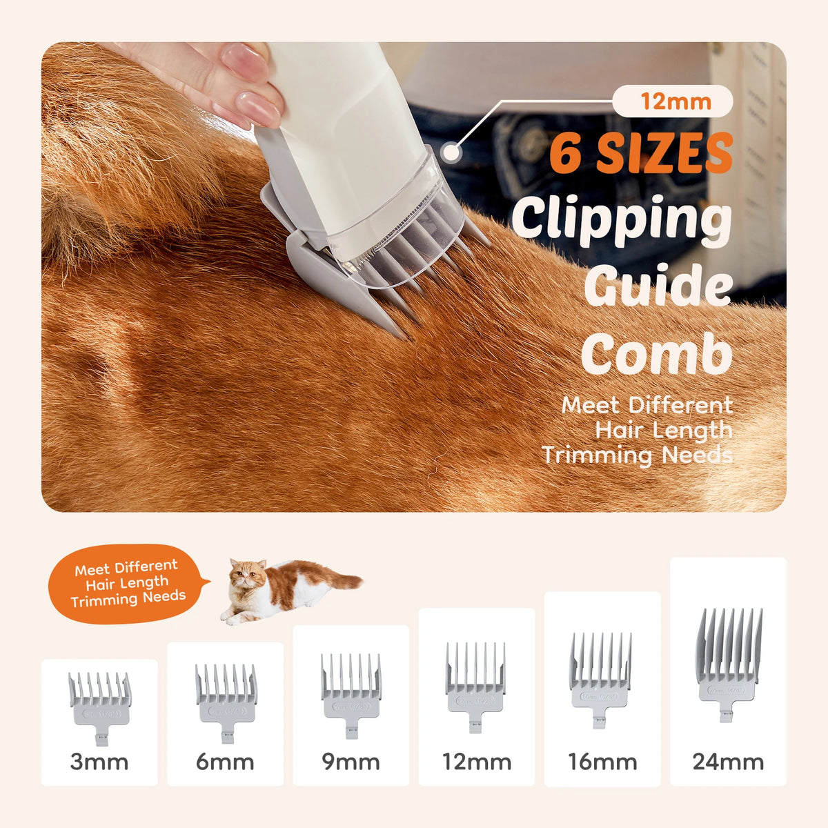 Professional Low Noise Cordless Pet Grooming Vacuum Clipper Kit