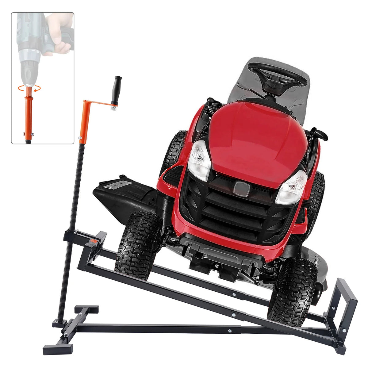 SucceBuy Hydraulic Lawn Mower Lift With Threaded Jack