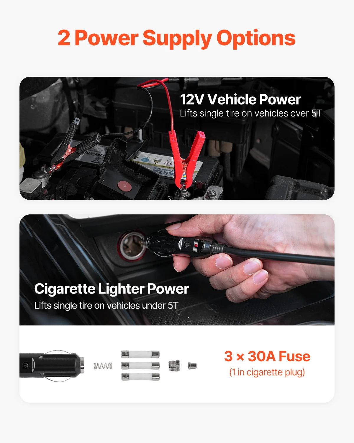 VEVOR Electric Car Jack With Impact Wrench And Led Light