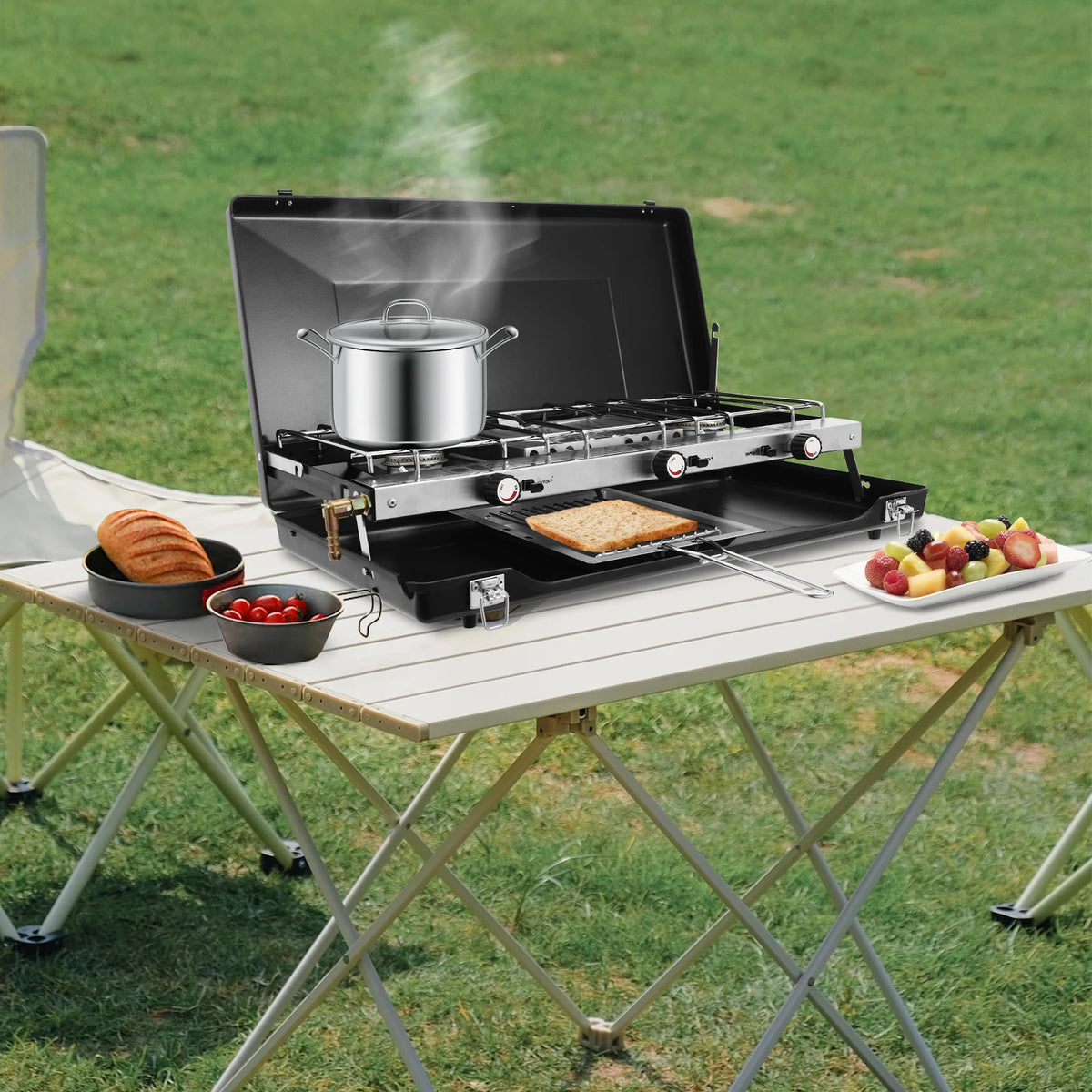 Portable 4.5kw Gas Camping Stove For Outdoor Cooking Adventures