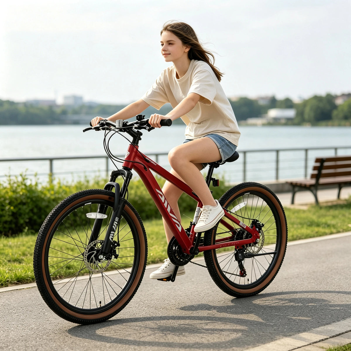 21 Speed Aluminum Hardtail Mountain Bike With Dual Disc Brakes