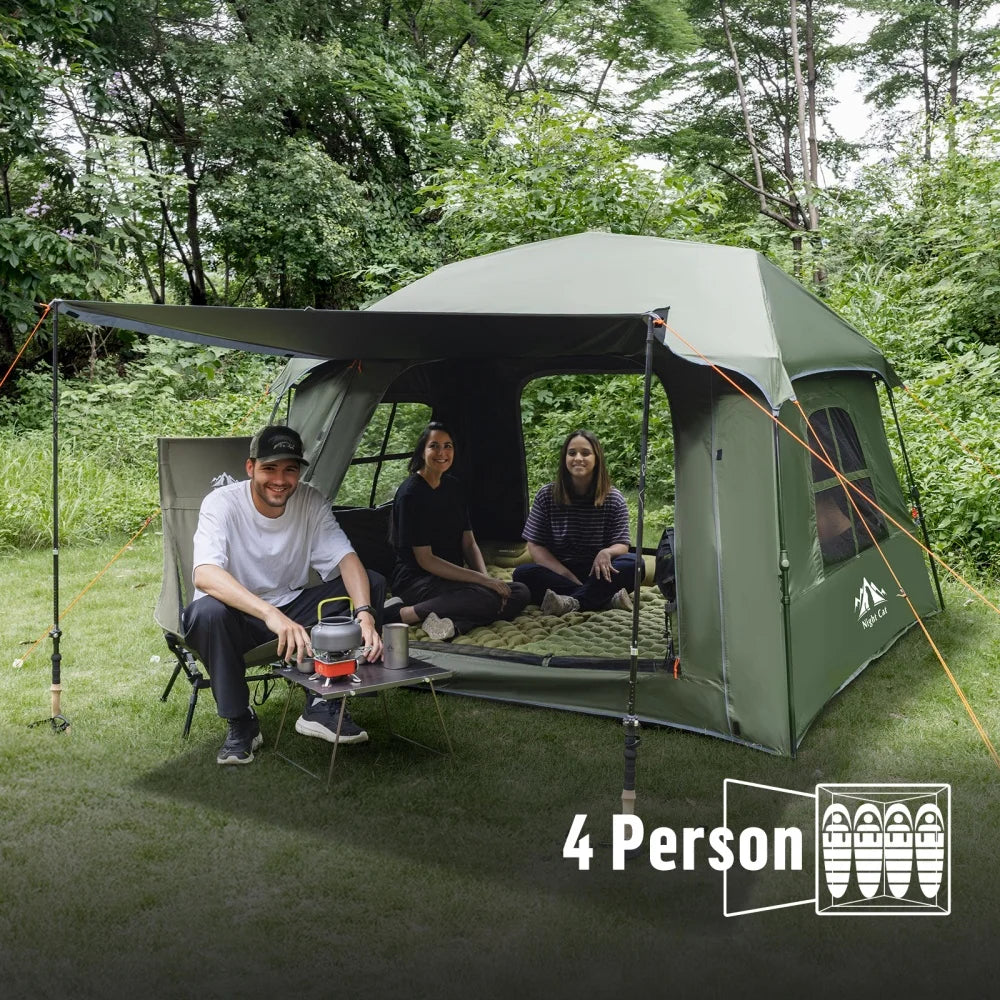 Night Cat Waterproof Instant Pop Up Camping Tent With Vestibule