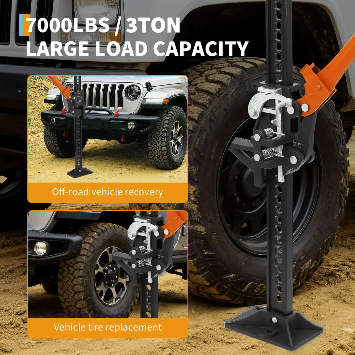 HobbyLane 7000 Lb Heavy Duty Steel High Lift Farm Jack