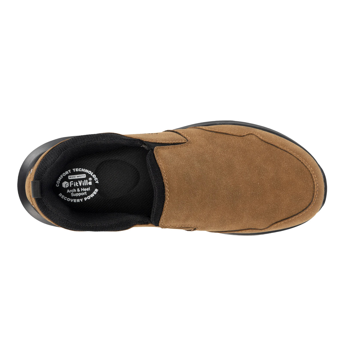Fitville Men's Comfort Slip On Hiking Loafers With Arch Support
