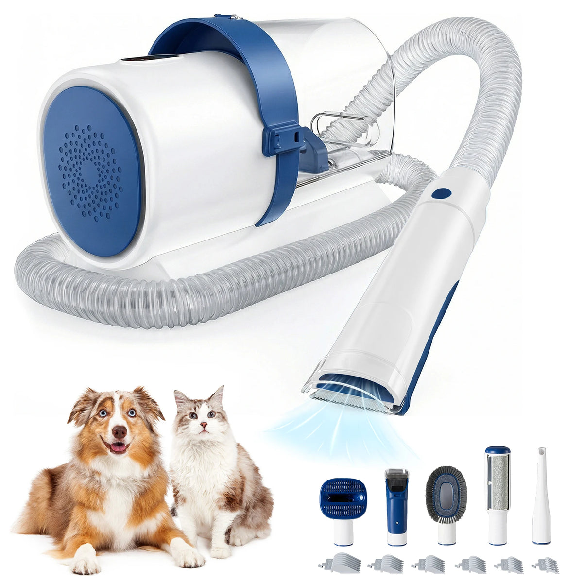 Professional Low Noise Cordless Pet Grooming Vacuum Clipper Kit