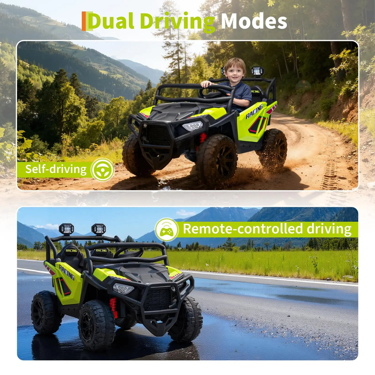 HiMISS 24V Kids Ride On UTV Truck With Remote Control