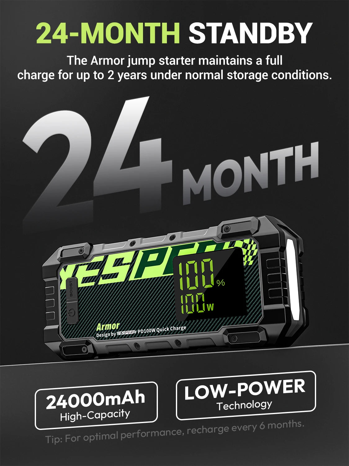 Yesper 4000A Diesel Gas Jump Starter With Portable Power Bank