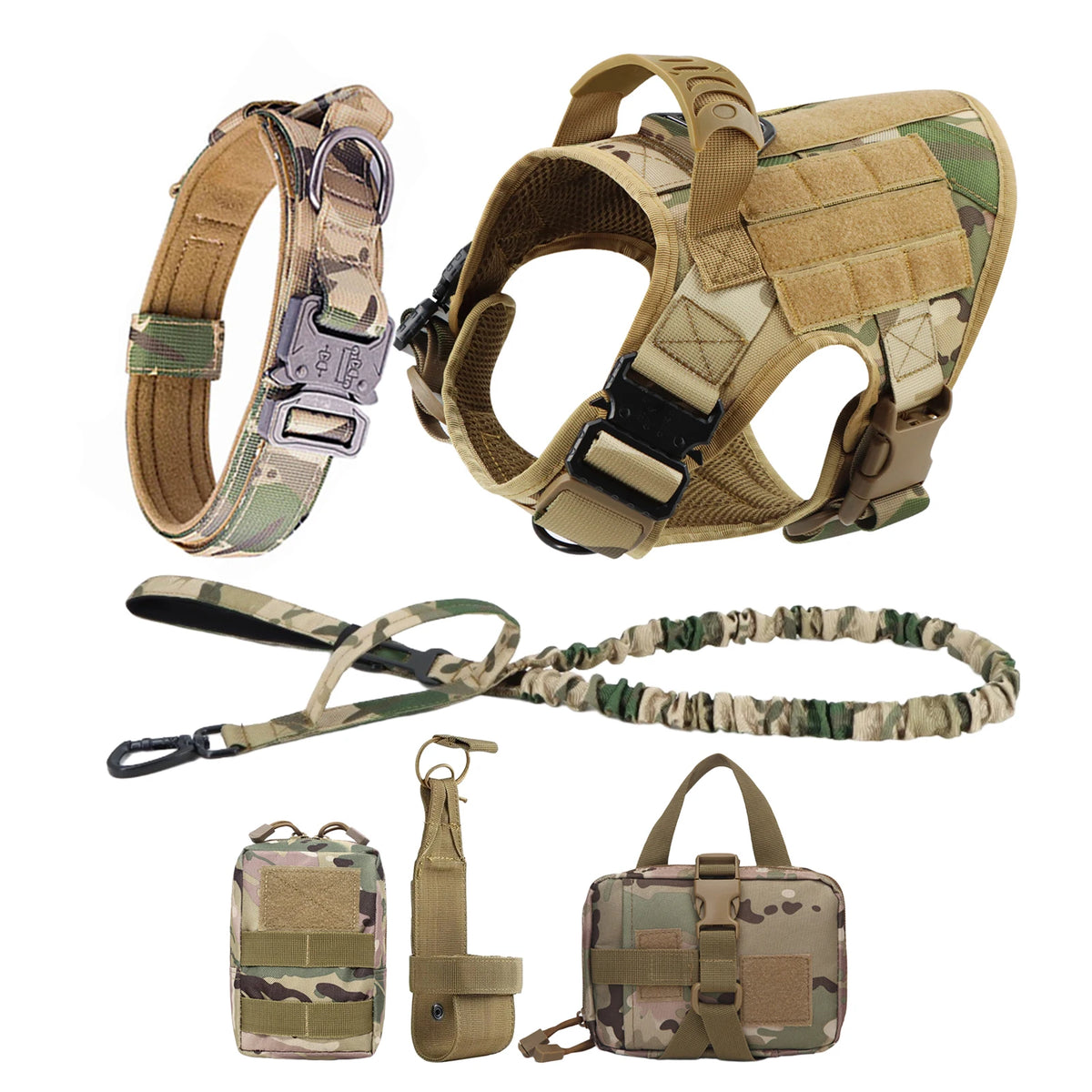 Petravel Padded Nylon Dog Harness And Leash Training Vest Set