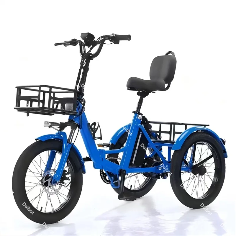 Foldable 48V Electric Cargo Tricycle With Removable Lithium Battery