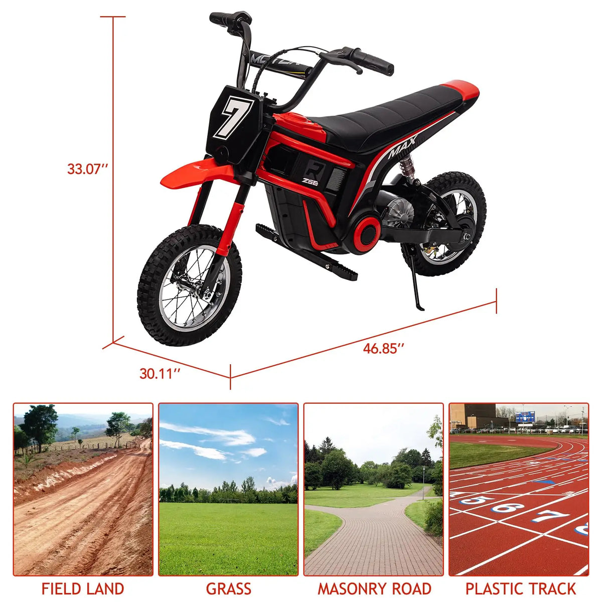 HiMiss Kids Electric Dirt Bike Outdoor Adventure Ride