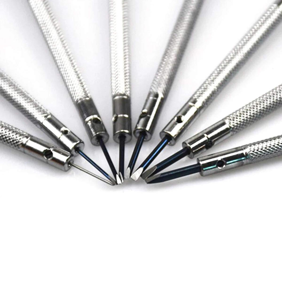 Professional Stainless Steel Watchmaker Slotted And Cross Screwdriver Set