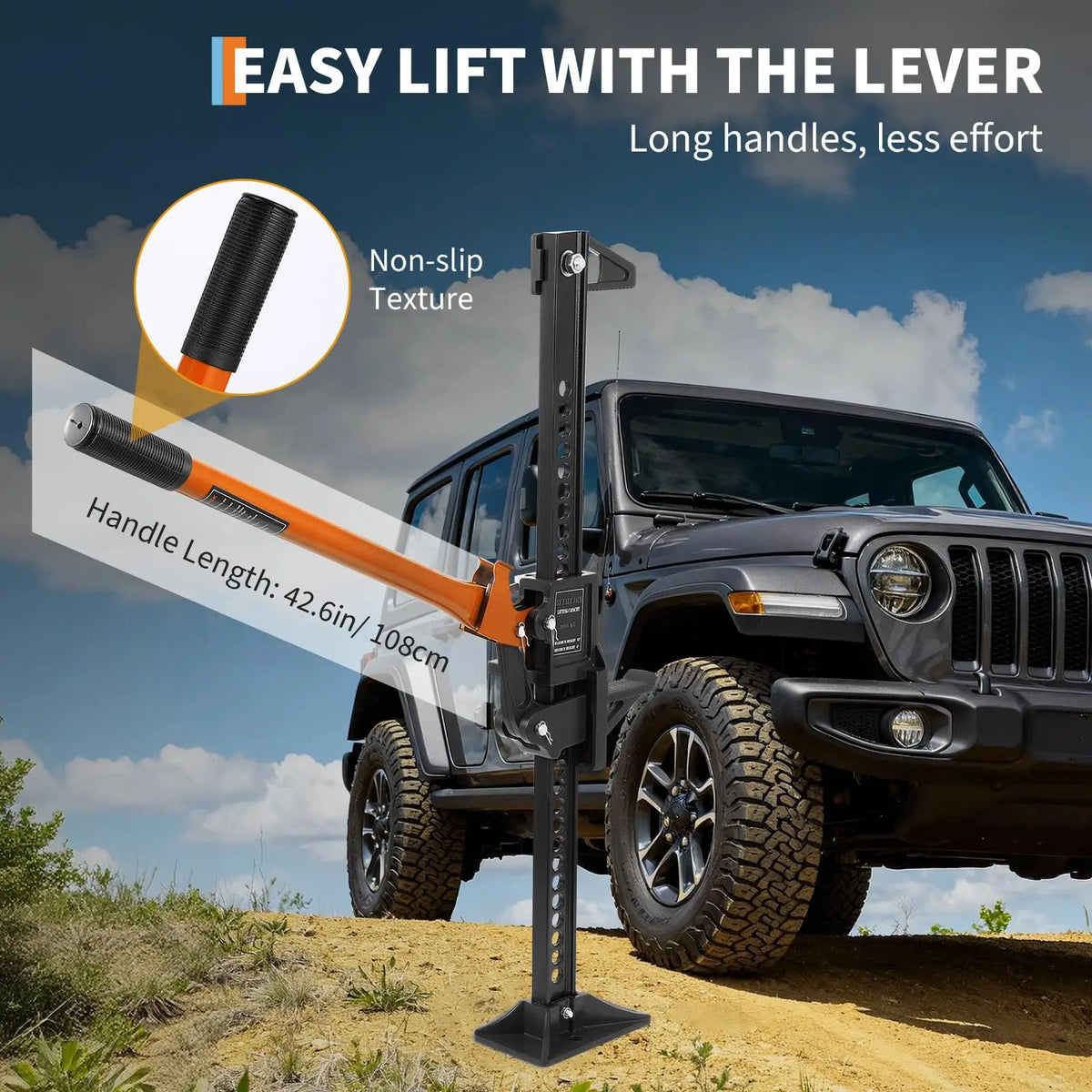 HobbyLane 7000 Lb Heavy Duty Steel High Lift Farm Jack