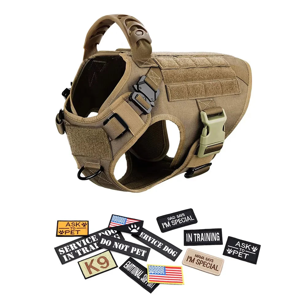 Petravel Padded Dog Tactical Harness Vest With Quick Release Buckle