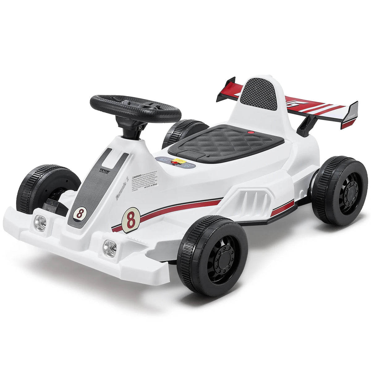SucceBuy Portable Electric Pedal Go Kart Led Headlight Horn