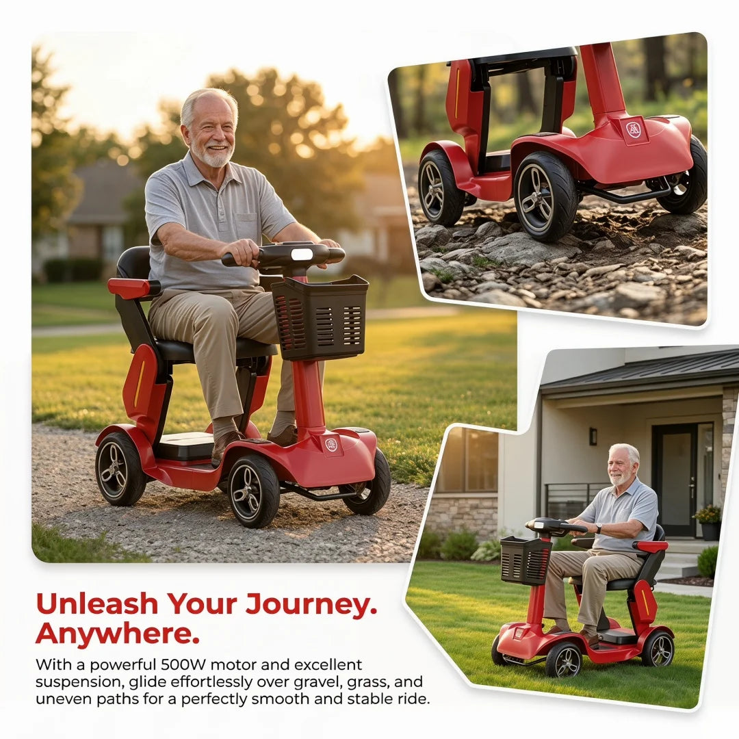 Unificare Foldable Mobility Scooter 500W Motor 36V Battery