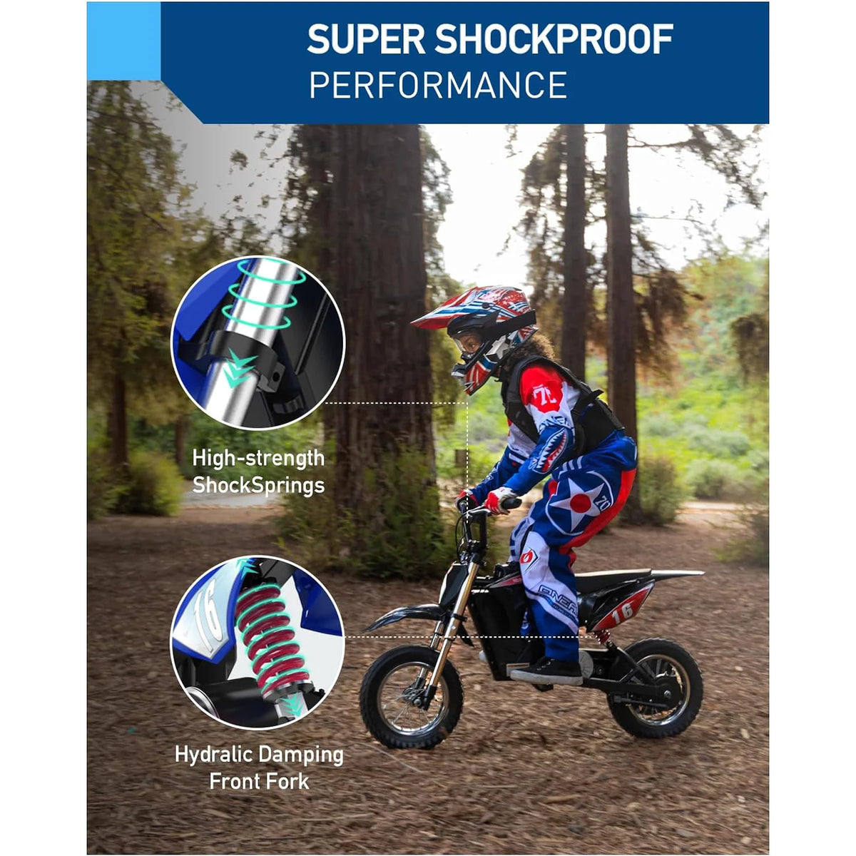 Hiboy Electric Dirt Motorcycle For Kids Three Speeds
