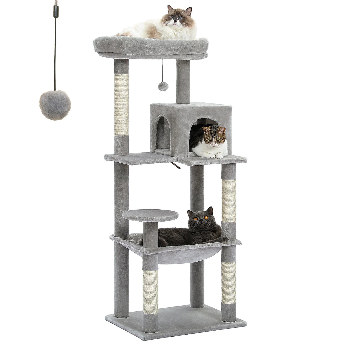PAWZ Road Cat Tree With Sisal Posts Hammock And Perch