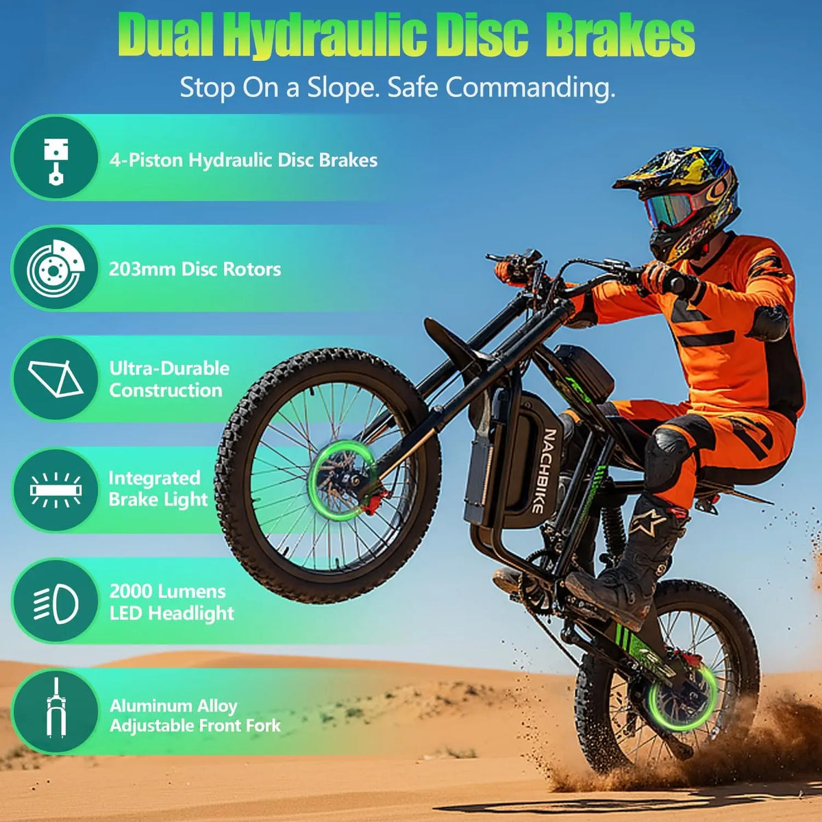 Nachbike R3 60V Electric Dirt Bike 50MPH All Terrain