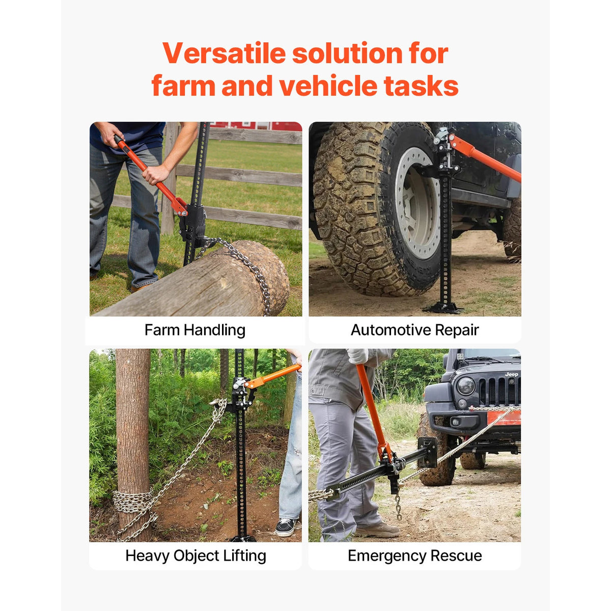 SucceBuy Professional High Lift Farm Jack For Off Road Use
