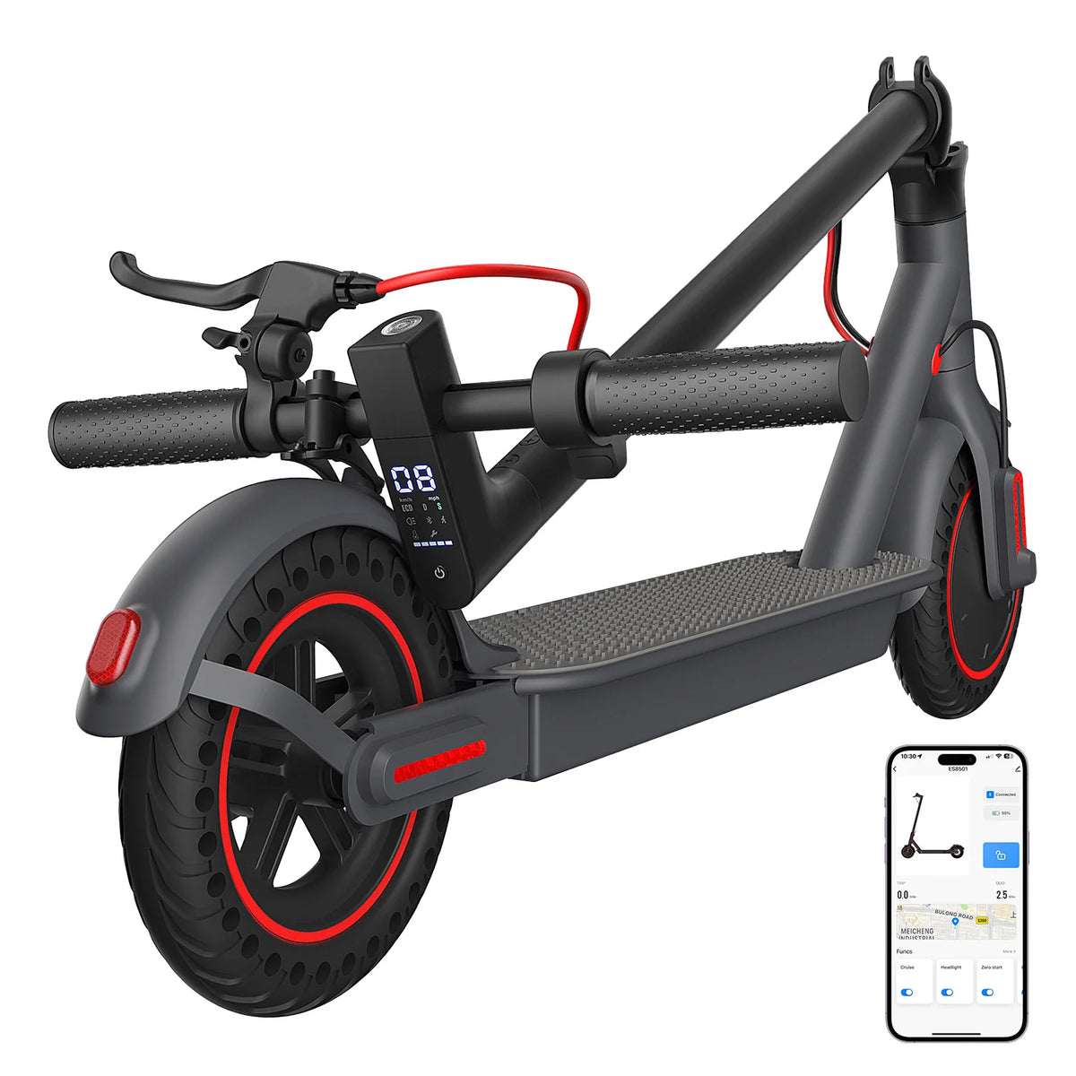 OBX 350W Electric Scooter For Adults 19 Miles Range Foldable