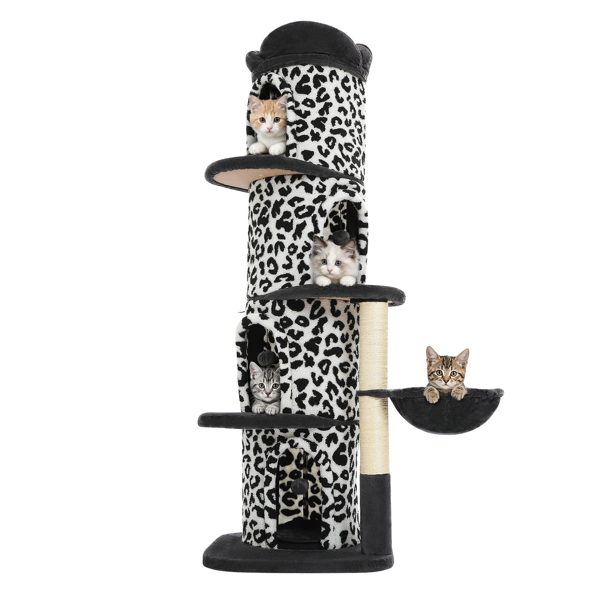P Luxury Indoor Cat Tree Tower With Four Spacious Condos