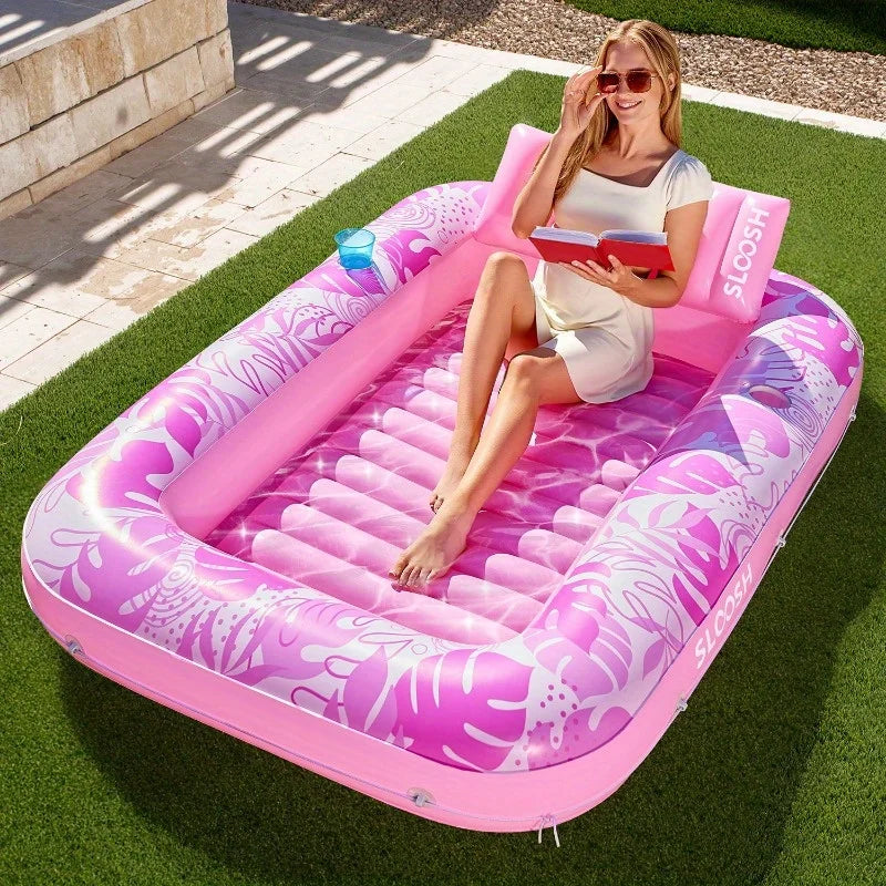 Joyfy Inflatable Tanning Pool Lounger Float For Adults