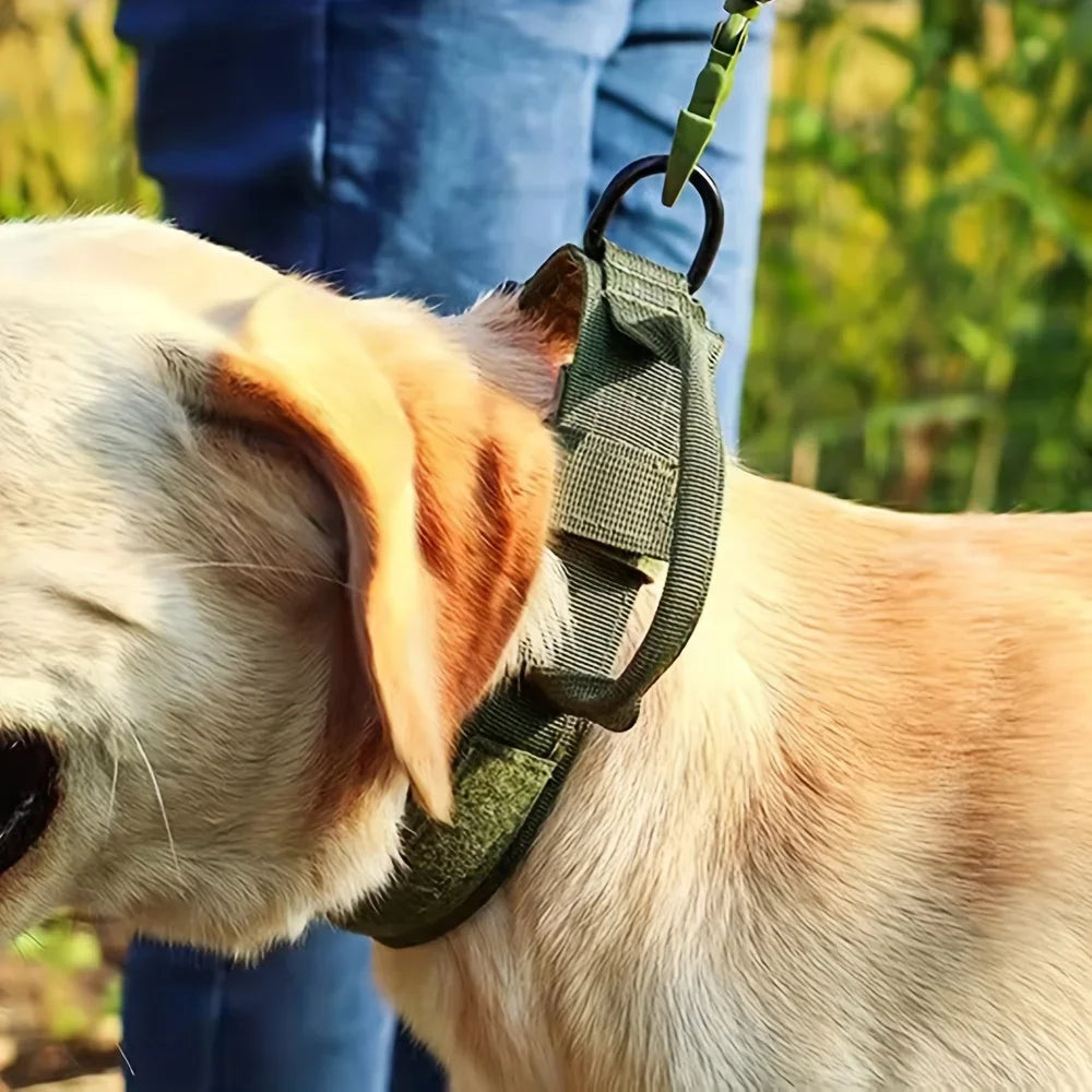 Petavel Adjustable Tactical Dog Harness With Nylon Collar Set