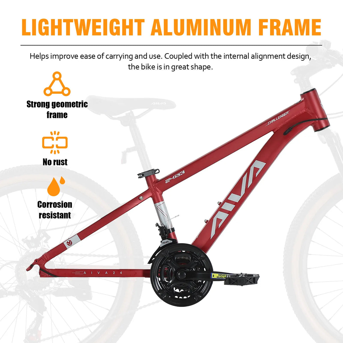 21 Speed Aluminum Hardtail Mountain Bike With Dual Disc Brakes