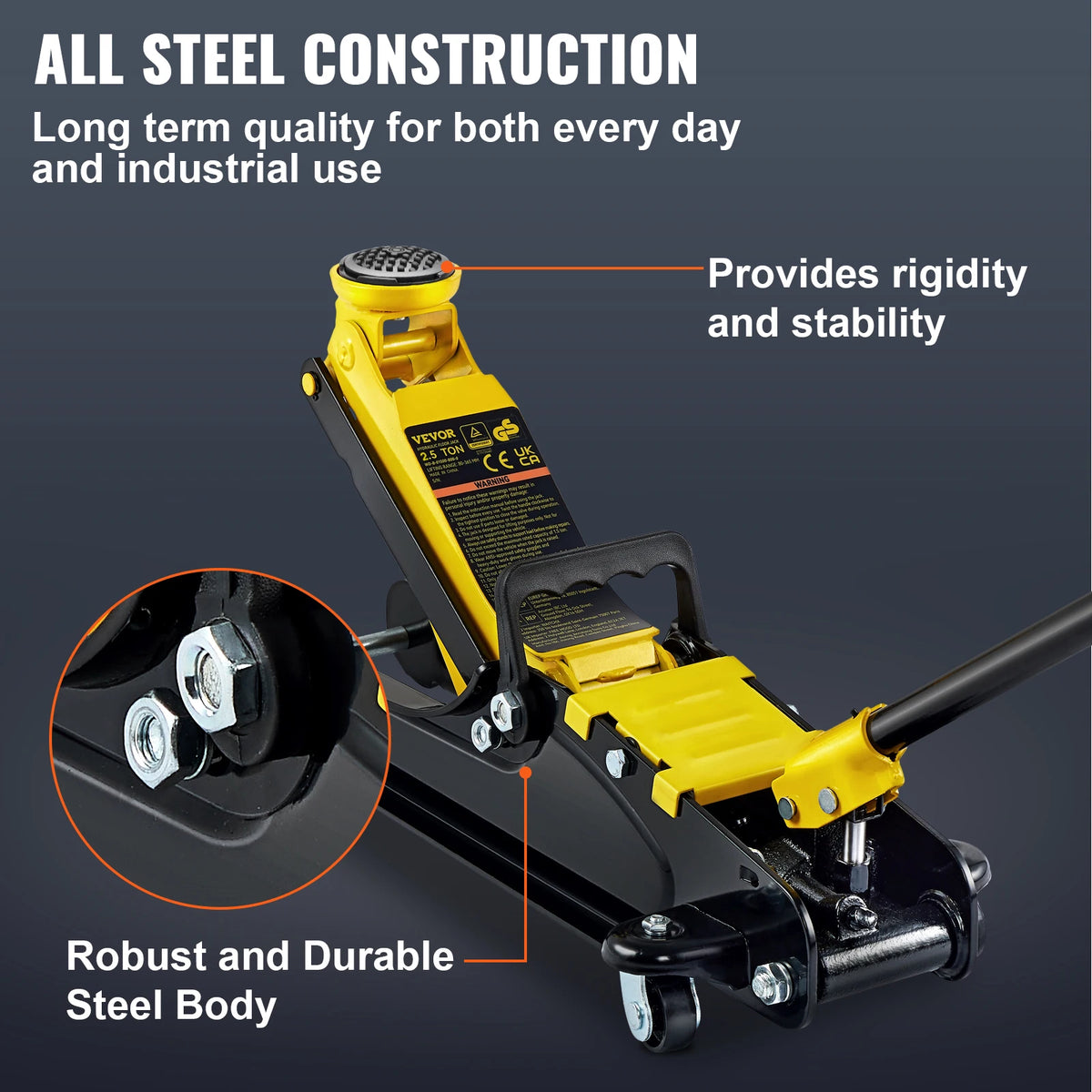 Succebuy 2.5 Ton Pneumatic Low Profile Floor Jack Heavy Duty