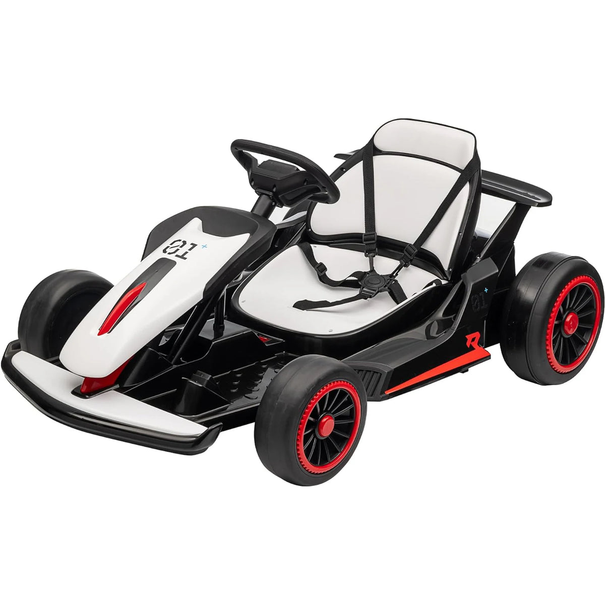 24V Electric Drift Go Kart Featuring Dual Motors Led