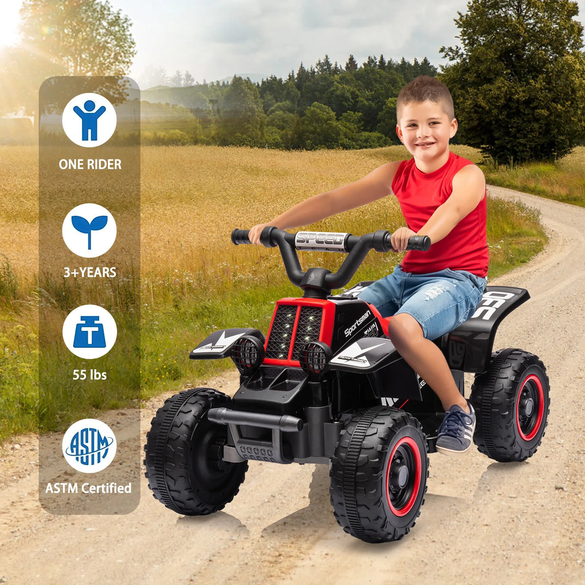 Electric Kids Ride On Atv With Led Lights And Music