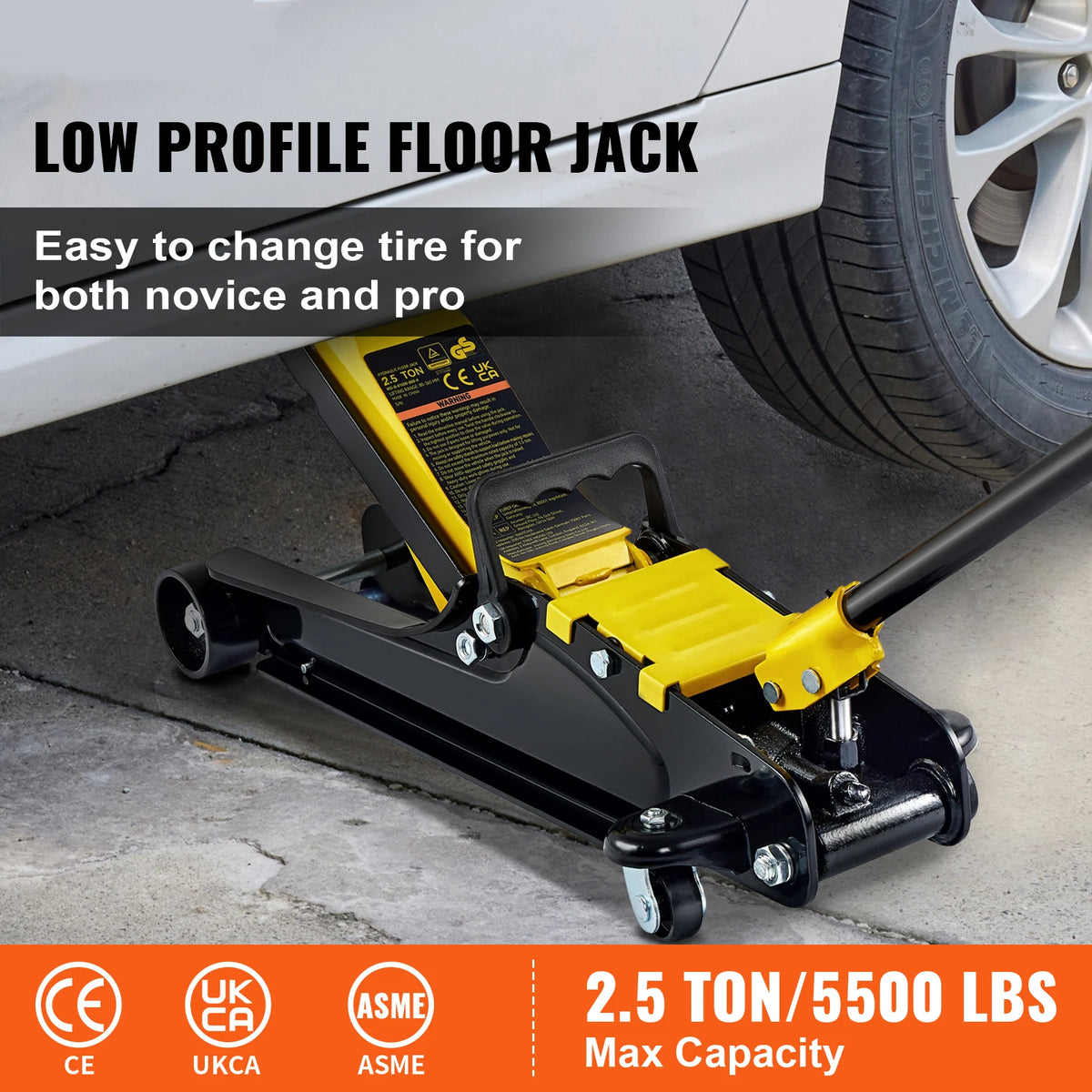 Succebuy 2.5 Ton Pneumatic Low Profile Floor Jack Heavy Duty