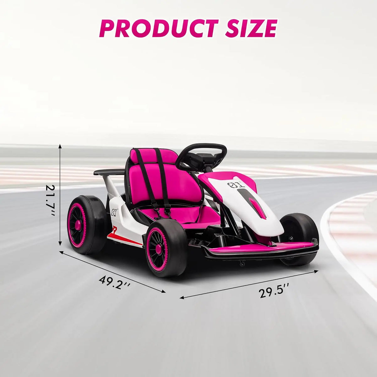 24V Electric Drift Go Kart Featuring Dual Motors Led