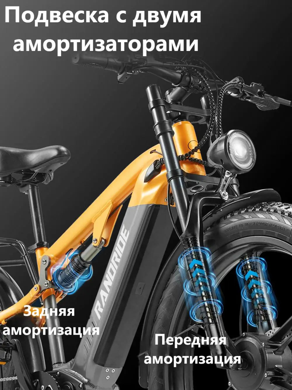 Randride 2000W Electric Mountain Bike With 48V Lithium Battery