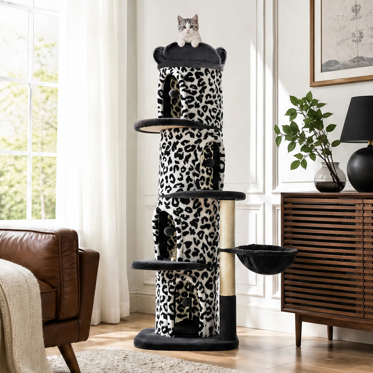 P Luxury Indoor Cat Tree Tower With Four Spacious Condos