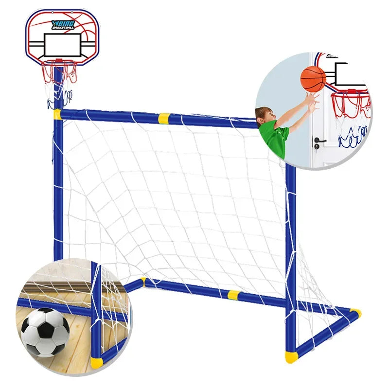 Kmoist 2 In 1 Portable Kids Basketball And Soccer Goal